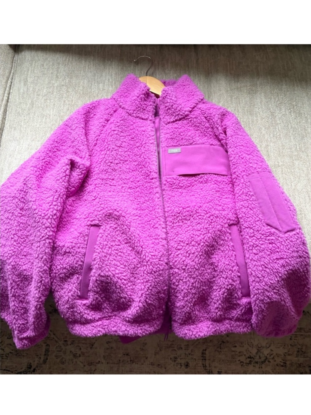 Figs On-Shift High Pile Fleece Bomber Jacket